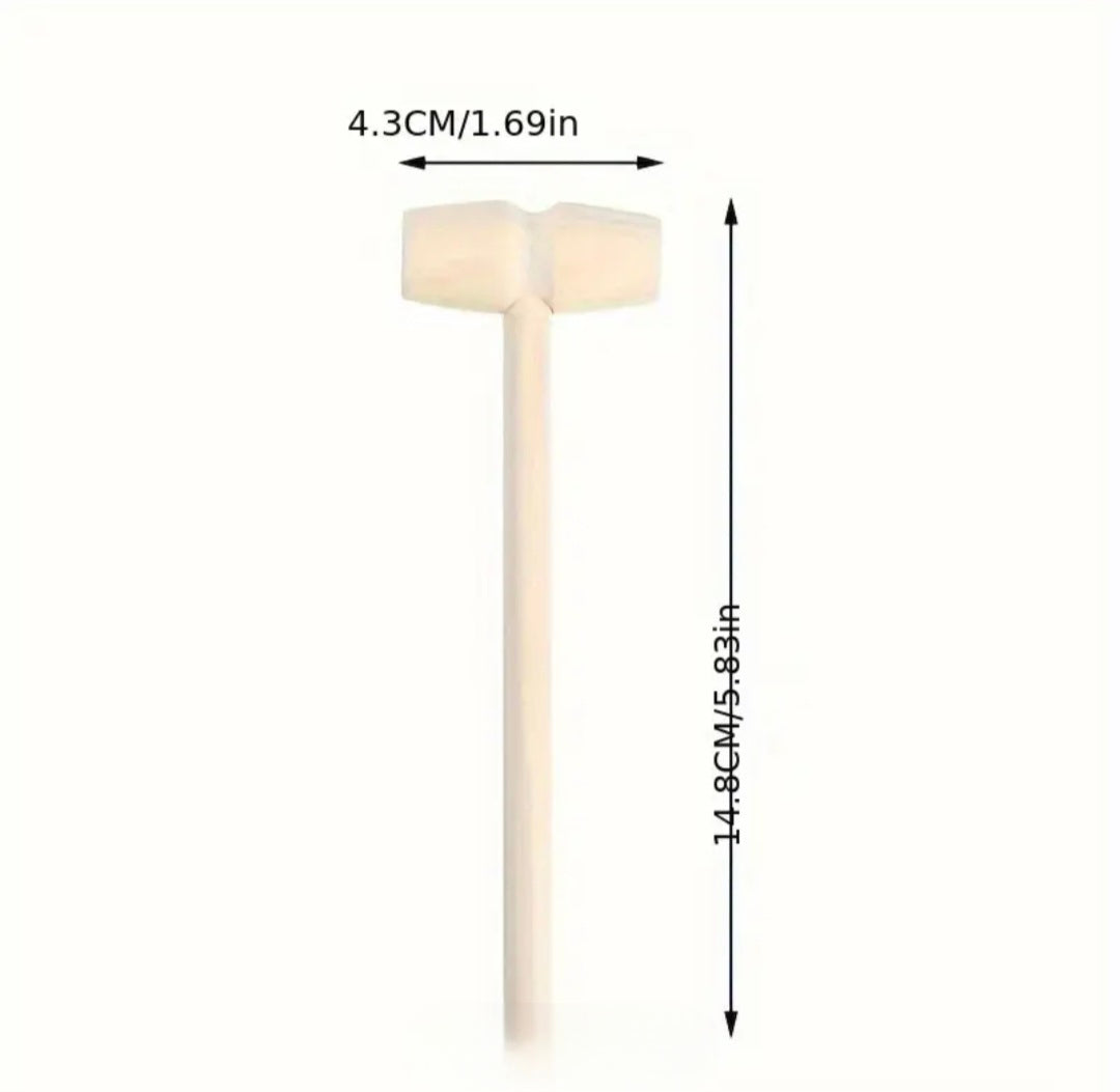 Wooden hammer for Chocolate Smash Cakes