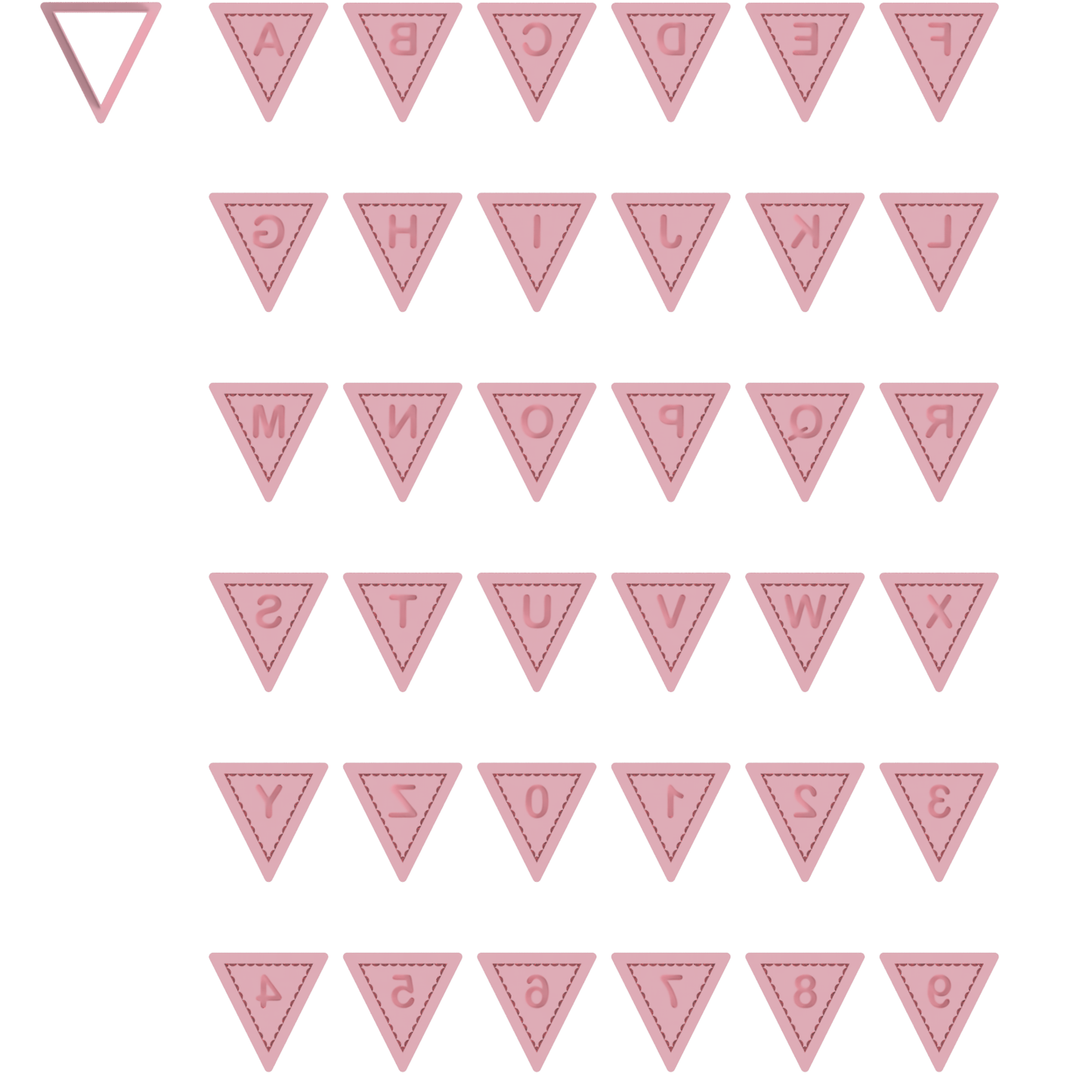Triangle Flag Letter Set