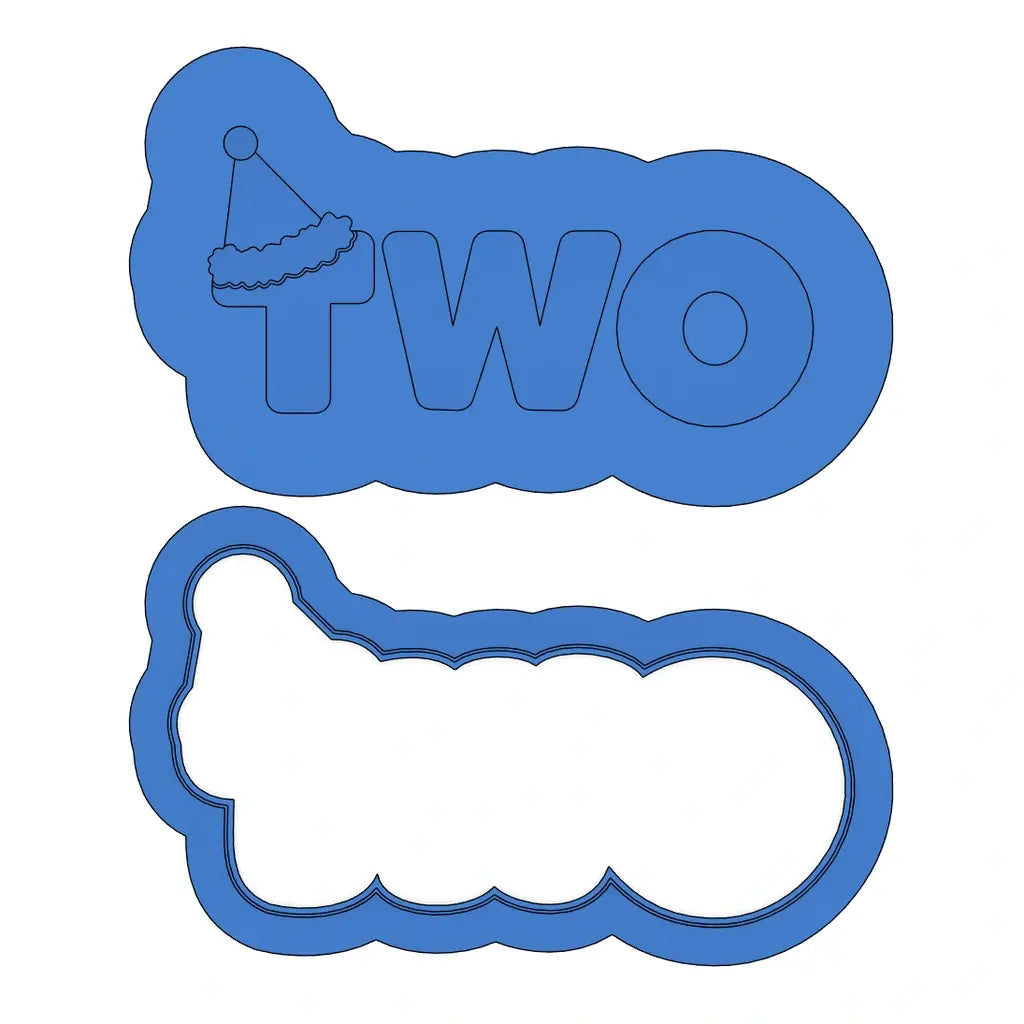 Two with Party Hat Debosser Set