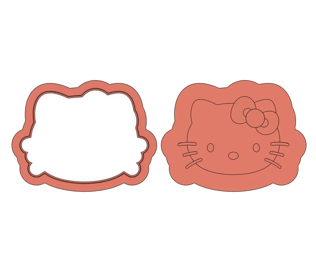 HK White Kitty Face Debosser Set