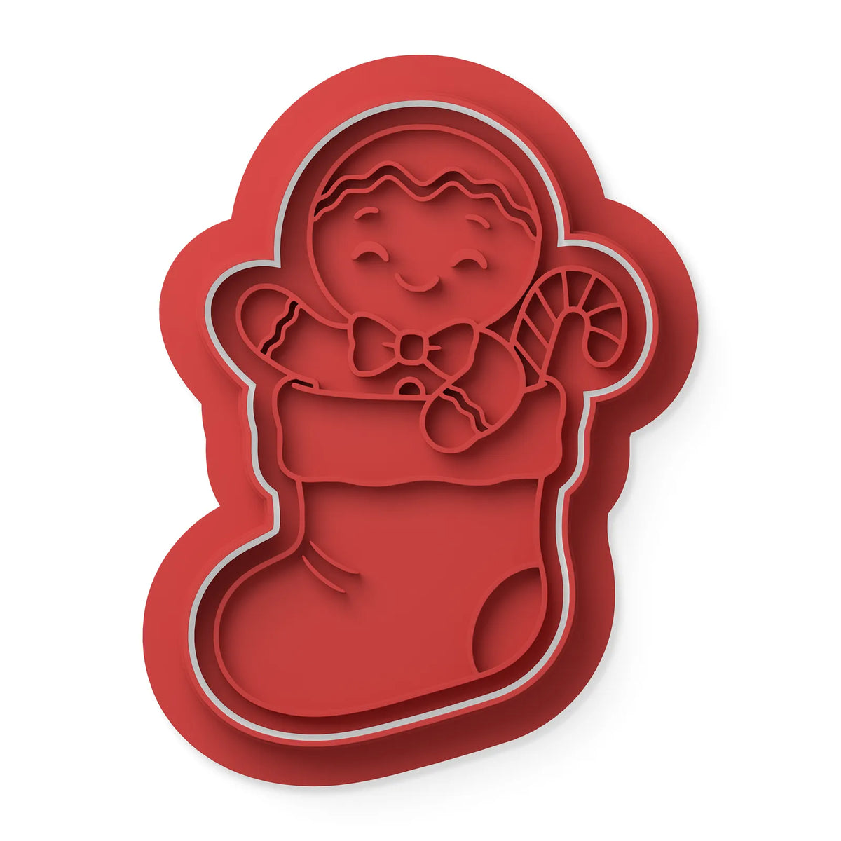Gingerbread man in a Christmas Stocking