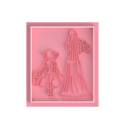 Bride and Flower Girl