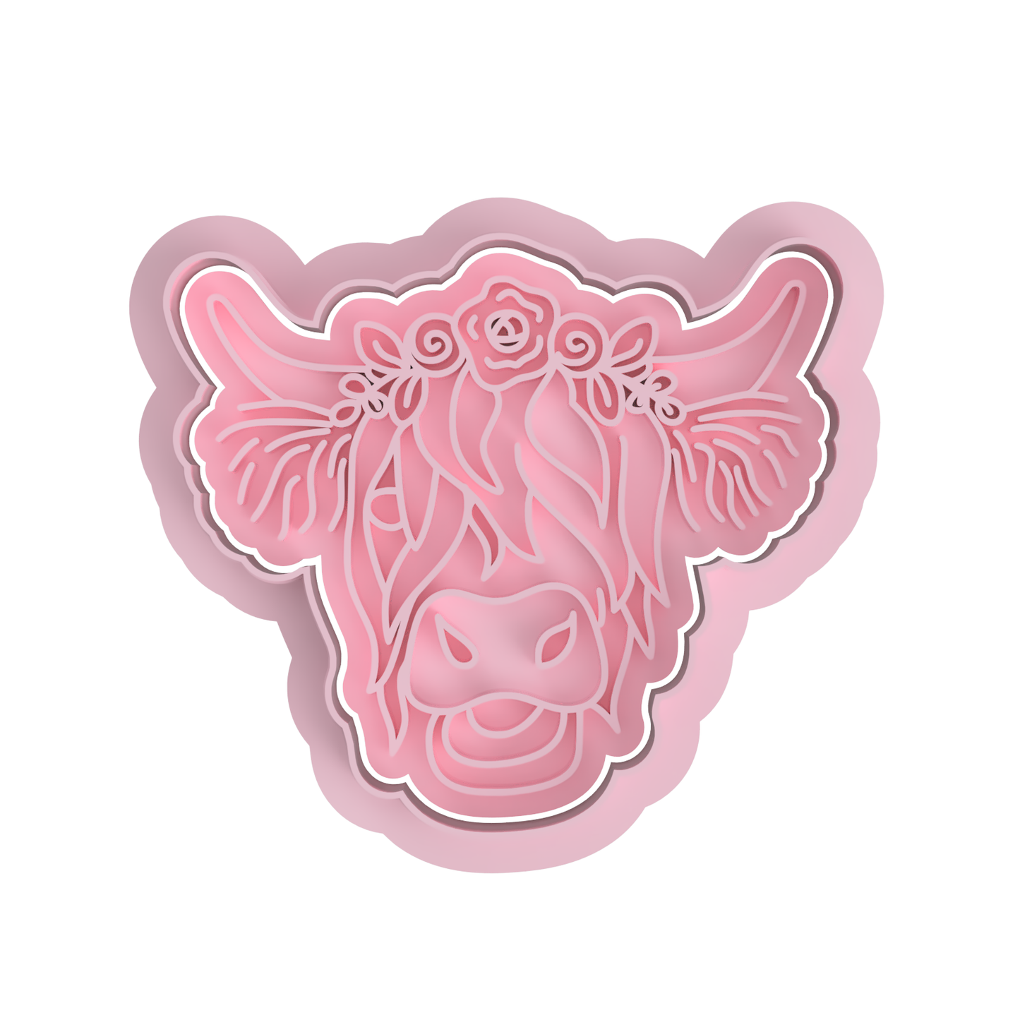 Highlander Cow with Flower Crown