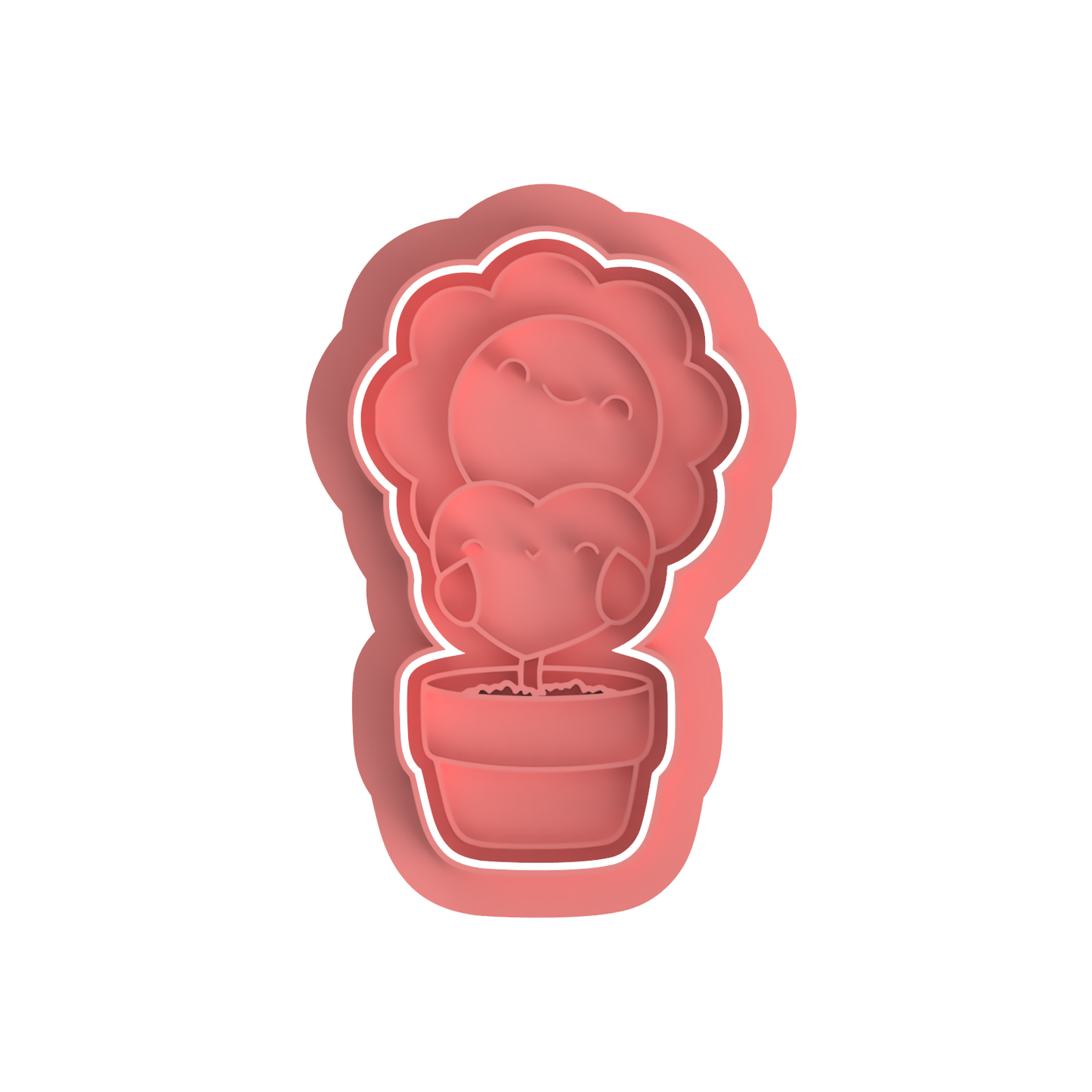 Flower with Heart in the Pot