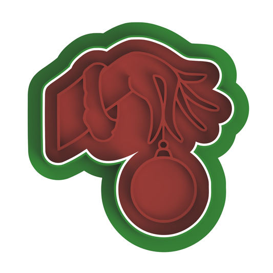 Grinch Hand Holding Bauble