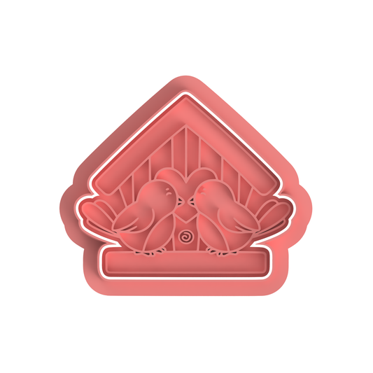 Love Birds in Bird House