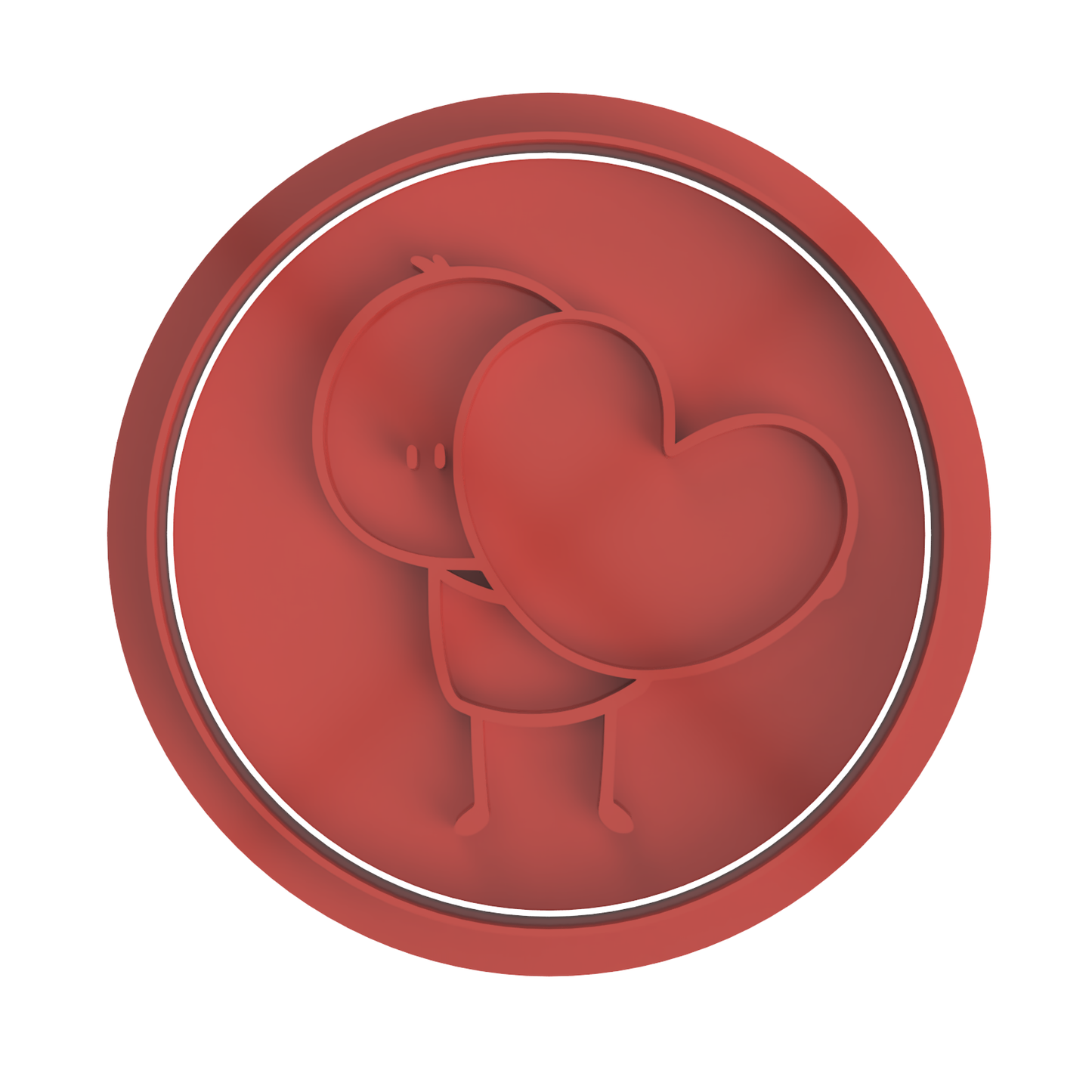 Character Holding Heart