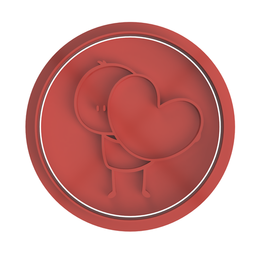 Character Holding Heart
