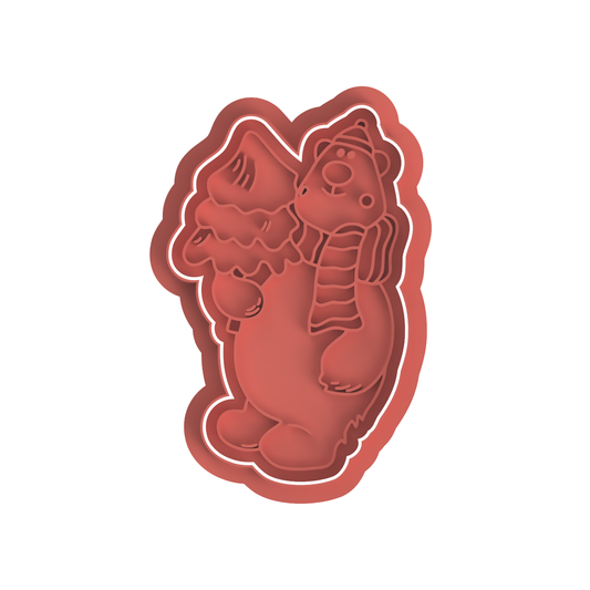 Polar Bear with Christmas Tree