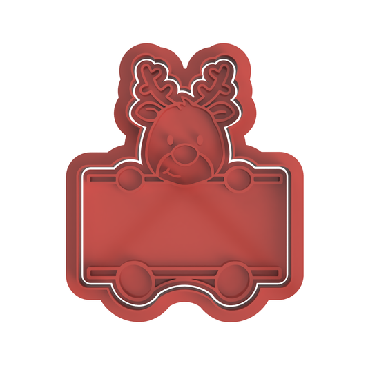 Reindeer Holding Name Plate