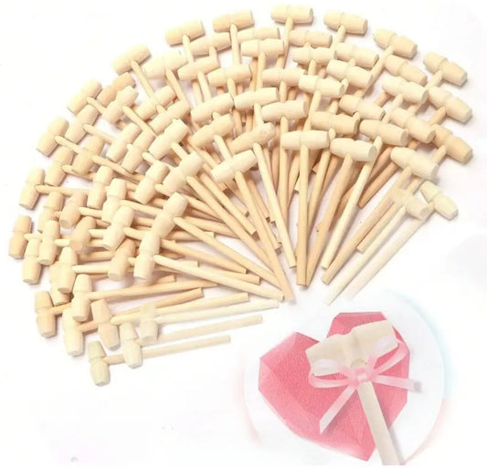 Wooden hammer for Chocolate Smash Cakes