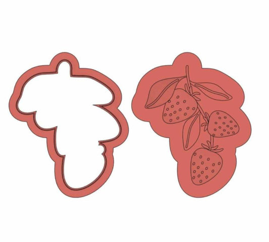 Strawberry / Strawberries Flower Debosser Set
